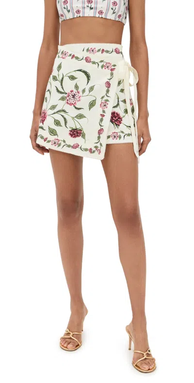 AGUA BY AGUA BENDITA LUNA QUEBRADA SKIRT MULTICOLOR
