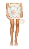 Agua By Agua Bendita Luna Mosqueta Skirt Multicolor In White