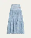 Agua By Agua Bendita Lymanopoda Anis Linen Maxi Skirt In Lymanopoda