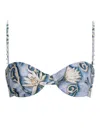 Agua By Agua Bendita Magdalena Printed Bikini Top In Blue