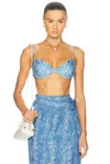 Shop Agua By Agua Bendita Magdalena Bikini Top In Multicolor
