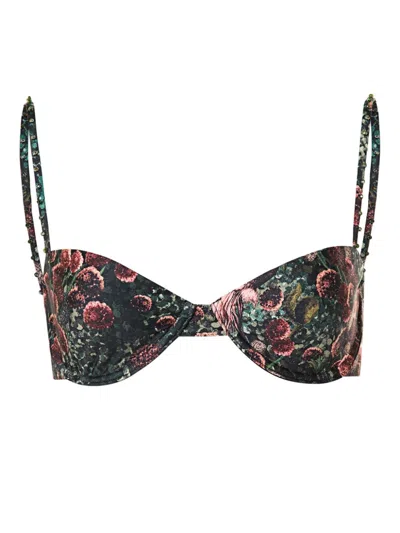 Agua By Agua Bendita Magdalena Colibri Bikini Top In Black