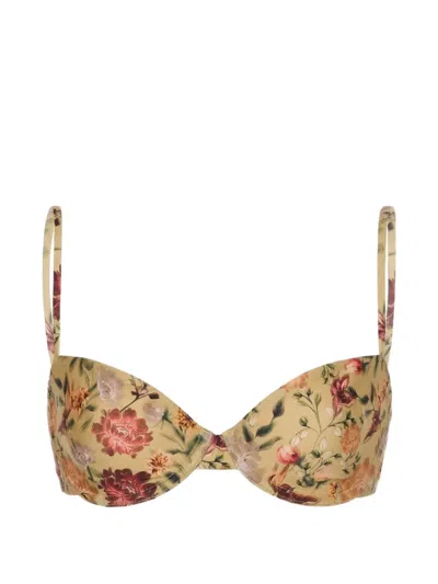 Agua By Agua Bendita Magdalena Floral Bikini Top In Multi