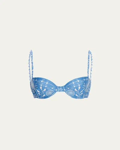 AGUA BY AGUA BENDITA MAGDALENA FLORITURA BIKINI TOP