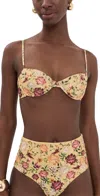 Agua By Agua Bendita Magdalena Paramo Bikini Top Multicolor In Yellow