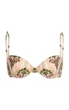 Agua By Agua Bendita Magdalena Printed Bikini Top In Neutral
