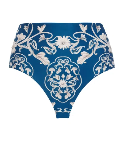 Agua By Agua Bendita Magenta Bikini Bottoms In Blue