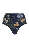 Agua By Agua Bendita Magenta Floral Bikini Bottom