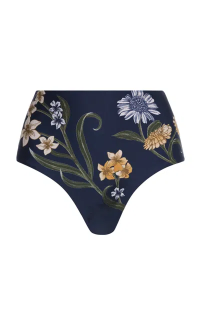 Agua By Agua Bendita Magenta Floral Bikini Bottom