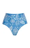 Agua By Agua Bendita Magenta Floritura Bikini Bottoms Multicolor In Blue
