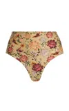 Agua By Agua Bendita Magenta Floral Patterned Bikini Bottom