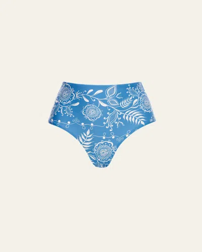 AGUA BY AGUA BENDITA MAGENTA FLORITURA BIKINI BOTTOMS