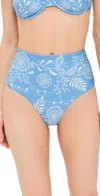 AGUA BY AGUA BENDITA MAGENTA FLORITURA BIKINI BOTTOMS MULTICOLOR