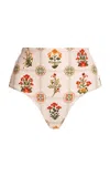 Agua By Agua Bendita Magenta High-rise Bikini Bottom In Neutral