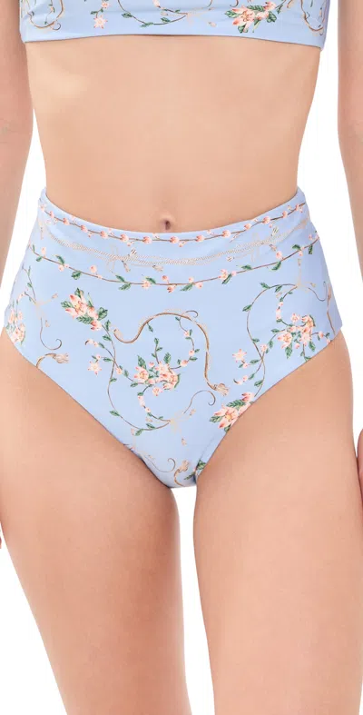 Agua By Agua Bendita Magenta Navegante Bikini Bottoms Multicolor In Blue