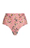 Agua By Agua Bendita Magenta Promesa Cotton Bikini Bottom In Pink