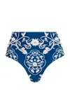 Agua By Agua Bendita Magenta Ribbons Bikini Bottom In Blue