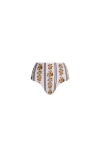 Agua By Agua Bendita Magenta Valle Printed Stretch Recycled Bikini Briefs In Multi