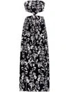 Agua By Agua Bendita Malaquita Strapless Cutout Maxi Dress In Black