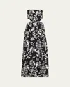 Agua By Agua Bendita Malaquita Strapless Cutout Maxi Dress In Multicolor