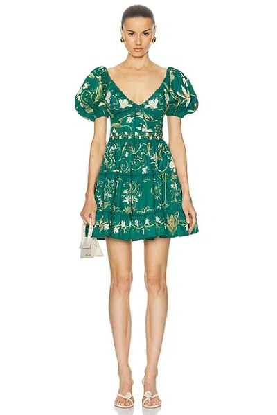 Agua By Agua Bendita Manzanilla Mini Dress In Emerald