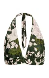 Agua By Agua Bendita Marimar Gardenia Printed Bikini Top In Black,white