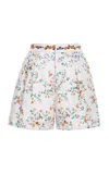 Agua By Agua Bendita Martea Printed Linen Shorts In Floral