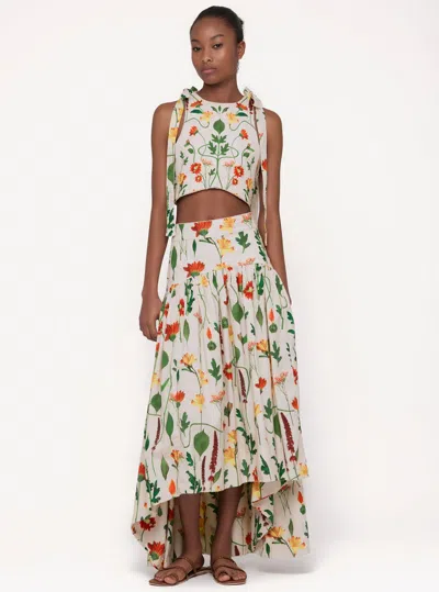 Agua By Agua Bendita Matching Skirt &amp; Top Set In Floral Print In Multi