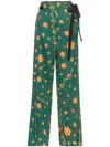 Agua By Agua Bendita Memoria Esotérico Wide-leg Trousers In Green