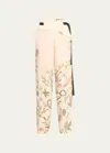 Agua By Agua Bendita Memoria Relaxed Tie-waist Floral Trousers In Paraiso