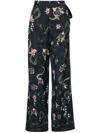 Agua By Agua Bendita + Net Sustain Memoria Tesoro Floral-print Jacquard Straight-leg Pants In Green