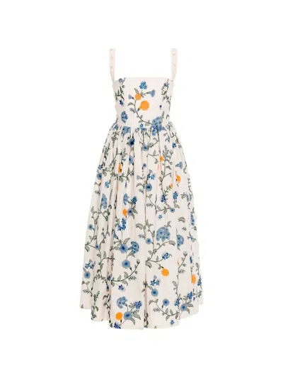 Agua By Agua Bendita Mielero Midi Brisa Midi Dress In Blue