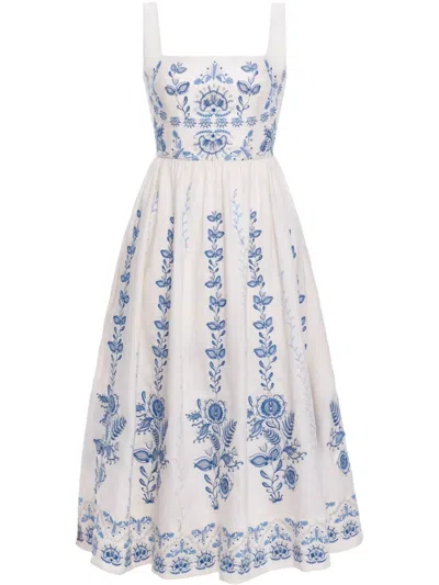 Agua By Agua Bendita Miramar Floritura Dress In White