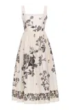 Agua By Agua Bendita Miramar Gauyacan Linen Midi Dress In Ivory