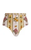 Agua By Agua Bendita Floral Embroidered Bikini Bottoms In Multi