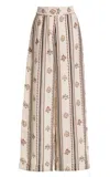 Agua By Agua Bendita Tota Ande Floral Print Trousers In Neutral