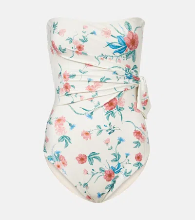 Agua By Agua Bendita Morena Mosqueta Floral Swimsuit In Multicoloured