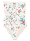 Agua By Agua Bendita Morena Mosqueta Knotted Floral-print Strapless Recycled Swimsuit In Multi