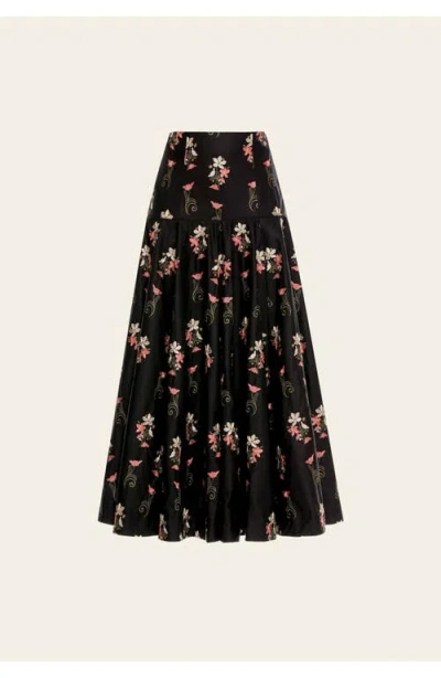 Agua By Agua Bendita Nacar Noche Maxi Skirt In Black