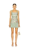 Agua By Agua Bendita 'nieve'  Green Long Dress With All-over Floral Print In 多色