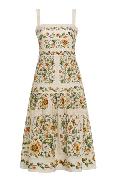 Agua By Agua Bendita Nispero Floral Midi Dress