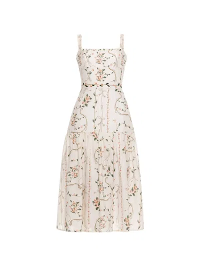 Agua By Agua Bendita Nispero Navegante Midi Dress In Gray