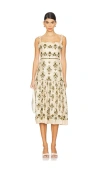 Agua By Agua Bendita Agua By Bendita Womens Nispero Flower-print Woven Midi Dress In Ivory Multicolor