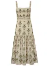 Agua By Agua Bendita Agua By Bendita Womens Nispero Flower-print Woven Midi Dress In Neutrals