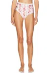 Agua By Agua Bendita Nopaul Floral-printed Stretch Recycled Bikini Briefs In Pink