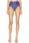 Agua By Agua Bendita Nopal Petalo High-waisted Bikini Bottom In Petalo