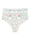 Agua By Agua Bendita Nopal Mosqueta Printed Bikini Bottoms In Nude