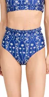 Agua By Agua Bendita Nopal Petalo High-waisted Bikini Bottom In Multicolor