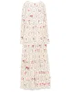 Agua By Agua Bendita Nuez Orquidea Maxi Dress In Bianco Multi