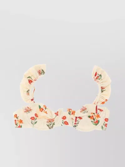 Agua By Agua Bendita Oasis Kiwi Floral Ruched Hair Accessories In Neutral